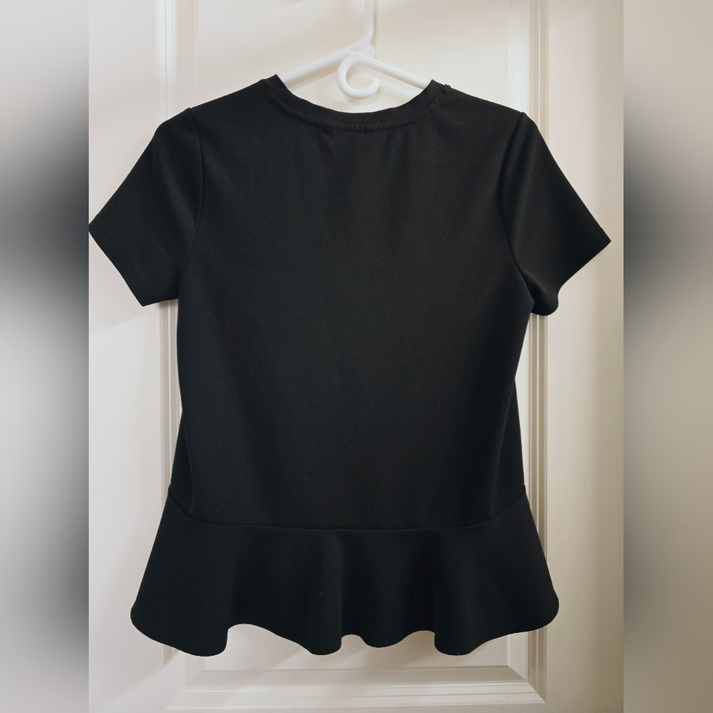 Banana Republic Black Peplum Top - Picture 2 of 3